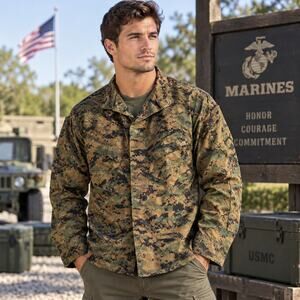 Propper USMC MARPAT Woodland Digital Camo Utility Combat Shirt Large Regular